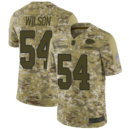 Men Kansas City Chiefs #54 Wilson Damien Limited Camo 2018 Salute to Service Nike NFL Jersey